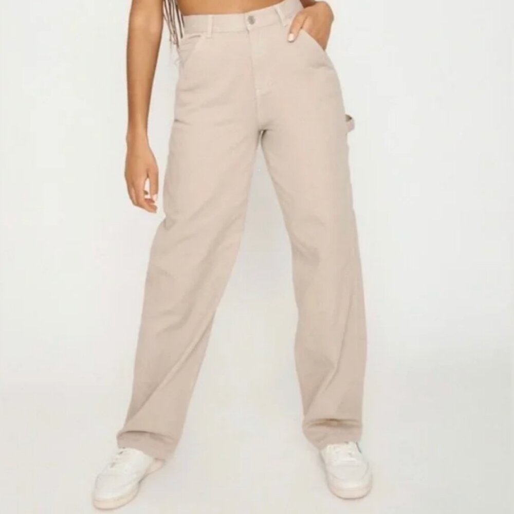 Garage Carpenter Pants - Beige Wide Leg Utility Fit - Size 5